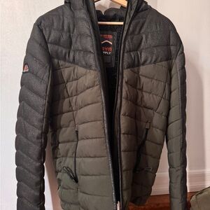 Men's Black and Olive Jacket
